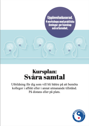 Kursplanen visar innehållet i utbildningen Svåra samtal.