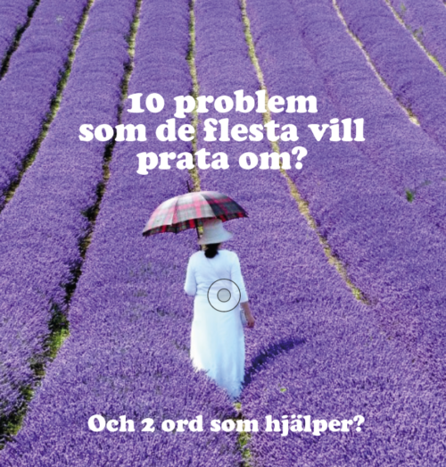 Listan med de tio vanligaste problemen man vill prata om när vi övar samtal.